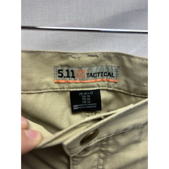 5.11 Tactical Mens Taclite Ripstop Cargo Pants Khaki Size 36x32 Double Knee - Picture 2 of 8